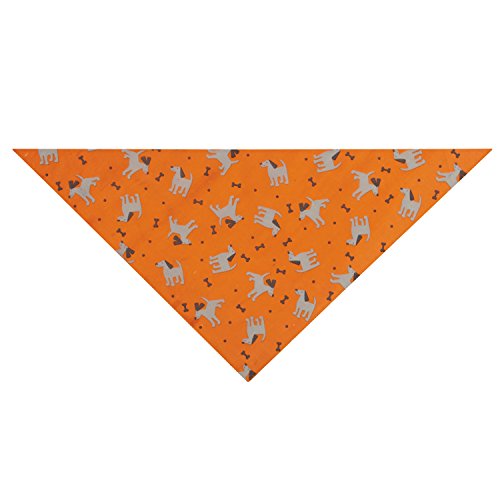 Insect Shield Repellant Dog Bandana For Protecting Dogs From Fleas, Ticks, And Mosquitoes, Dogs & Bones, Orange, 1 Count (Pack Of 1) (Ie9412 69), 19 By 19-Inch #TOP3