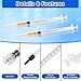 25 Gauge 1 inch Syringes Luer Lock Disposable Syringes for Scientific Labs, Industrial Adhesives, Refilling Inks,Individually Wrapped,100 Pack