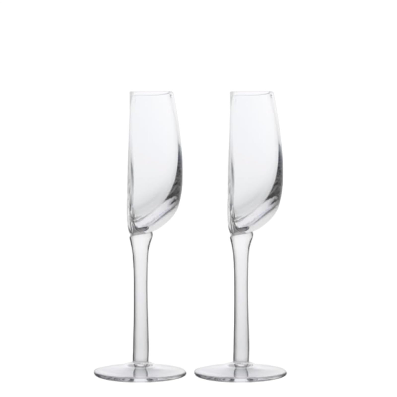 Demi-tasse rouge à long manche et forme coupée pour la dégustation de vin