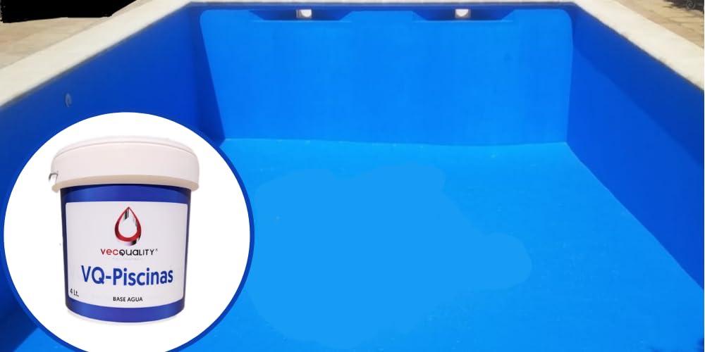 Pintura Piscina Al Agua 4 Litros RESISTENTE a Productos Químicos y Rayos UV (Azul Intenso)