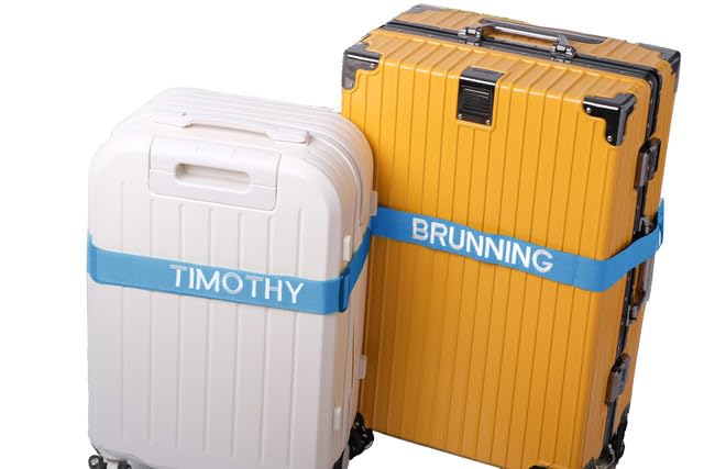 Custom Luggage Straps for Safe Travel - Personalized Embroidered Suitcase Belts, Unique Presents for Frequent Flyers, Business Travelers, and