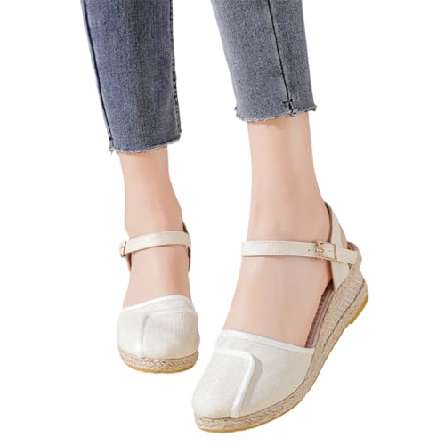 Sandales compensées confortables bout ouvert plateforme - 5