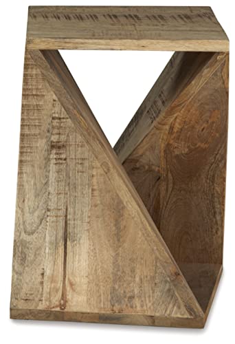 Signature Design By Ashley Zalemont Contemporary Architectural Designed Accent Table, Distressed Brown #TOP2