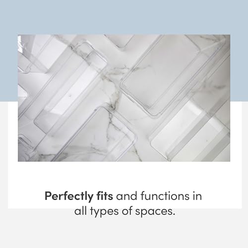 Kit 4 Organizadores De Armário 30x15x13cm Caixas Organizadoras Empilháveis Com Alças Clear OU