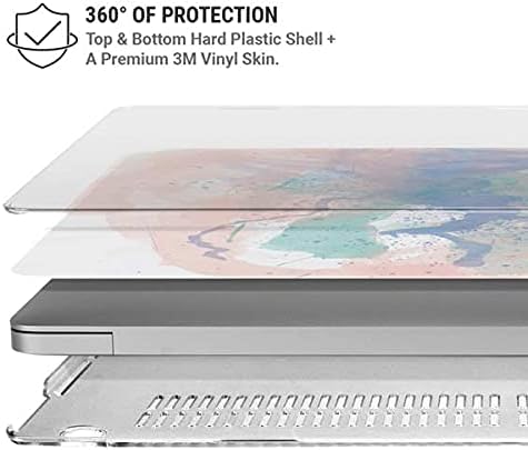 Skinit Case + Skin Compatible with MacBook Air 13in M1 (2021) Originally Designed Rose Quartz & Serenity Splatter Design