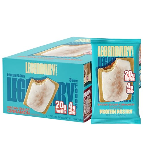 Legendary Foods 20gr Protein Pastry 9-Pack Bundle – Low Carb Tasty Protein Bar Alternative, Keto Friendly, No Sugar Added High Protein Breakfast Snacks, Gluten Free Keto Food – Brown Sugar Cinnamon