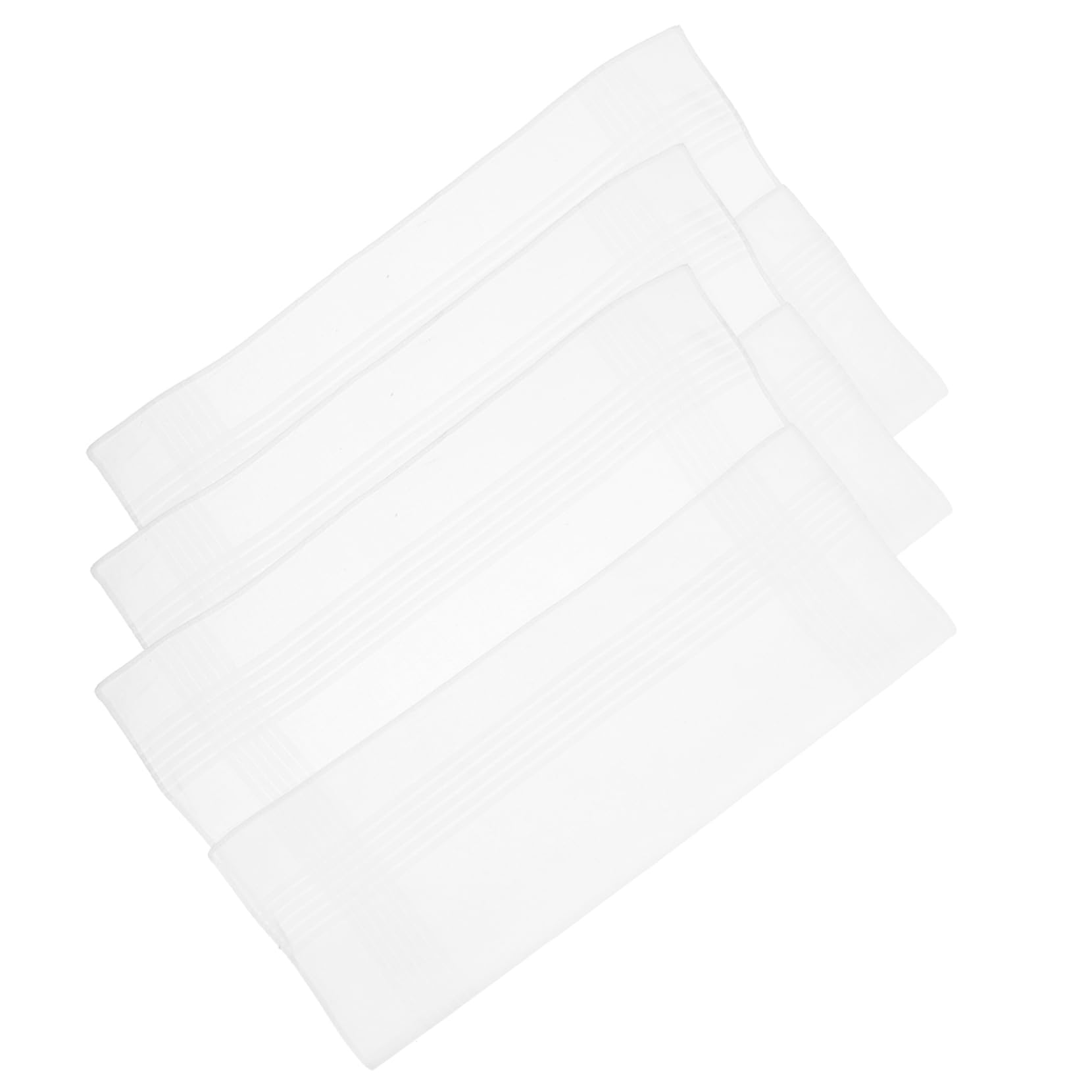BESPORTBLE Men's White Cotton Handkerchiefs 3pcs Bandanas for Men Gentleman's Square Bandanas