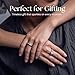 5Ct 925 Sterling Silver Cubic Zirconia Princess Cut Bridal Ring Set CZ Engagement Ring for Women Size 5-10