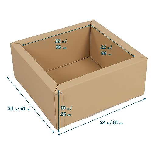 Image of ECR4Kids SoftZone Play Patch Toy Bins, Beginner Playset, Sand, 2-Pack