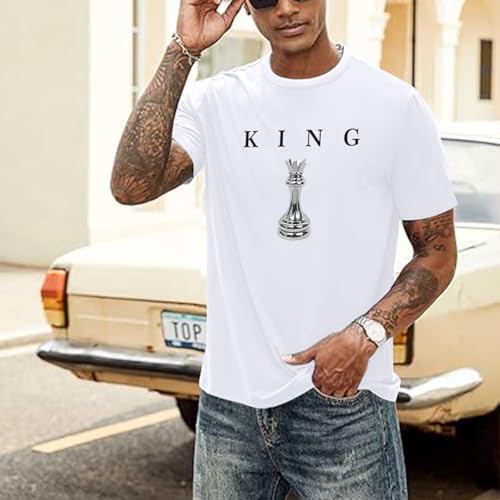 Men's King Chess Shirt Graphic Tees Designer Printed T Shirts for Men Urban Letter T-Shirt Streetwear4