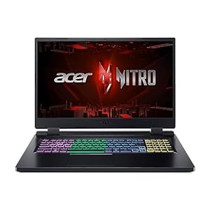 Acer Nitro 5 (AN517-55-98D8) Gaming Laptop, 17,3″ WQHD 165Hz Display, Intel Core i9-12900H, 32 GB RAM, 1 TB SSD, NVIDIA GeForce RTX 4060, Windows 11, QWERTZ Tastatur, schwarz