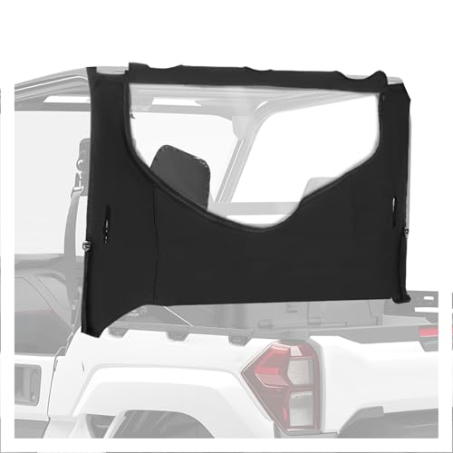 ECOTRIC Rear Soft Window W/Zipper Compatible with 2016-2025 Honda Pioneer 1000/1000-5P Back Windshield Panel