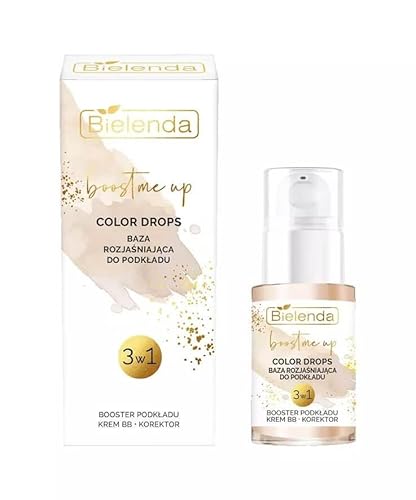 Bielenda BOOST ME UP Color Drops Brightening Base for 3 in1 Foundation Booster/BB Cream/Concealer
