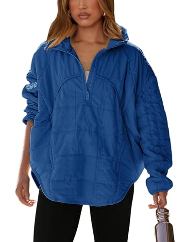 Daacee Oversized Lightweight Quilted Pullover Jacket for Women