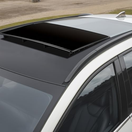 Techo solar simulado universal coche plástico negro deflector sin taladro 3