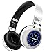 Riwbox WT-8S Bluetooth Headphones, LED Light Up Wireless Headphones Over Ear Hi-Fi Stereo Foldable Wireless/Wired Headsets with Mic and TF-Card Compatible for iPhone ipad Kindle Laptop TV (White)