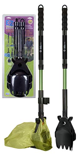GoGo Stik ST Pooper Scooper and Dootie Rake, EZ Clean Scoop Set. Small to Large Dogs. Hands Clean Scooping on Grass, Gravel or Indoors. Storage Clip. Use Store Bags or Dootie Bags.