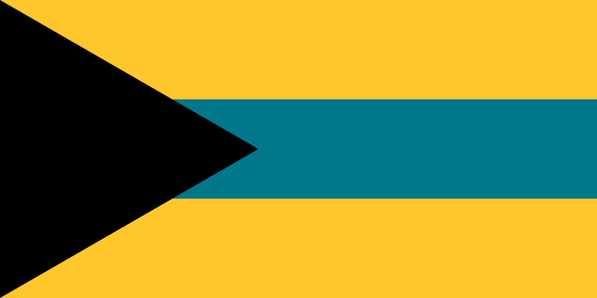 Drapeau Bahamas 1973 Wagner pavillon haut de gamme pour collectionneur d'art historique