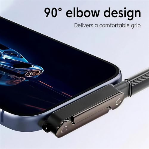 Image of Detachable 2 in 1 USB C to USB C Cable, 240w Stand Data Cable for Desk, Invisible Foldable Holder Charger Cable with 360 Invisible Stand for Gaming Office Car Travel (1)