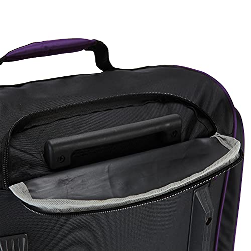 Image of Travelers Club Xpedition 30-Inch Multi-Pocket Upright Rolling Duffel Bag, Purple