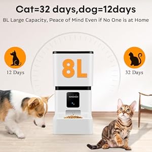 Automatic Dog Feeder with Camera WiFi: 33 Cups 5G App Control Easy Setup Cat Food Dispenser - HD 1080P Video Recording Timed Pet Feeder for Cat Dog Small-Pet Automatic Dog Feeder with Camera WiFi 33 Cups 5G App Control Easy Setup Cat Food Dispenser HD 1080P Video Recording Timed Pet Feeder for Cat Dog Small Pet