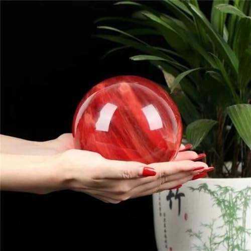 Boule de cristal de quartz rouge naturel de 5-6cm pour divination