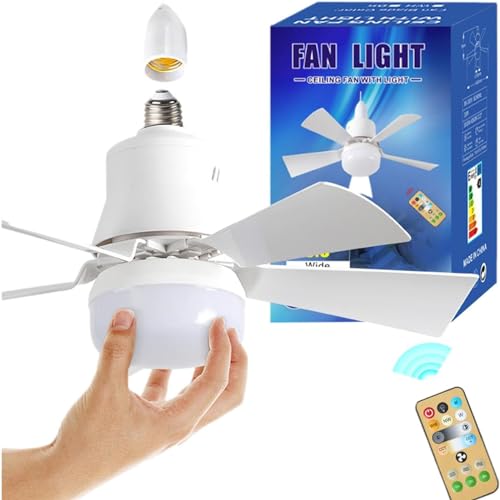 JIABAOZ Ceiling Fan with Light and Remote – 30W, 5 Blades