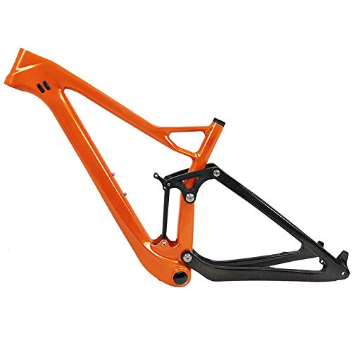 Oem Twinloc Suspension Mtb 29 Carbon Mountain Bike Frame 29Er Mtb Suspenion Frame 27.5Er Plus Boost Suspension Frame (Mixed Color Glossy, 29Er 17.5'') #TOP6
