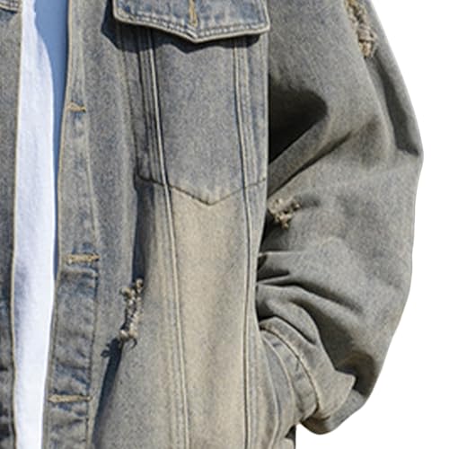 Chaqueta de mezclilla para hombre DGHM-JLMY azul talle M miniatura 4