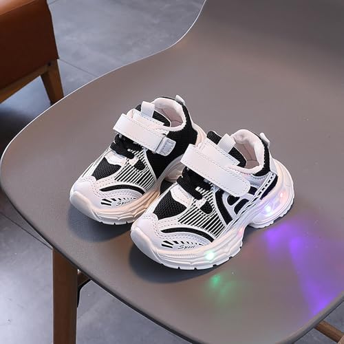 Toddler Boys Light Up Shoes Lightweight Breathable Anti-Slip Flashing Sport Sneakers Valentine Shoes for Toddler Girls2