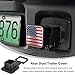 povtii Trailer Hitch Cover, Flag Emblem Trailer Hook Dustproof Plug Cap Fits 2 Inch Hitch Receivers, Tow Hitch Receiver Protection Cover for Most Car Truck Trailer, Car Accessories (Red)