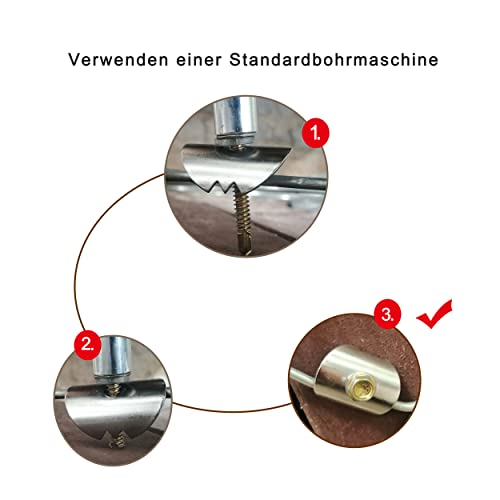 OMOTOOL Stahlkrampen für Befestigung Maschendraht und gewebte Zäune (90 Stück) ersetzt die üblich Stahlkrampen Installiert schnell mit einer Stromversorgung 4 -mal stärker als ein üblich U Nägel