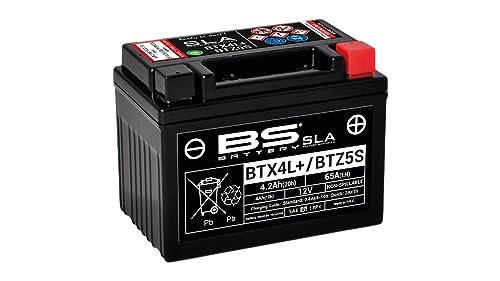 Batterie moto BTX4L BS Battery sans entretien SLA AGM pour démarrer par tous temps