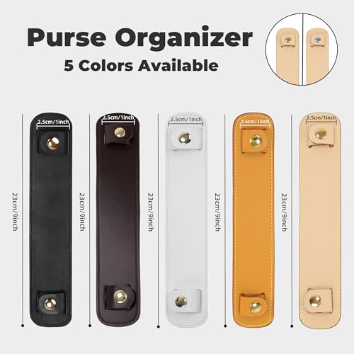 Image of Lambskin Leather Shoulder Strap Pad for Designer Trendy Bags,Detachable Replacement Pressure Relief Cover for Women Tote Bag Handbag Purse Backpack【Beige,Gold Studs】
