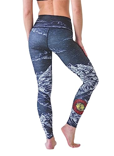 Colorado Mountain Sketch Yoga Pants (Medium)