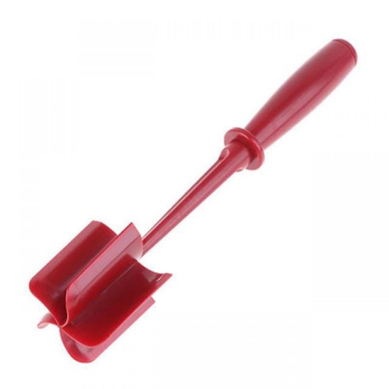 Yoamstiny Picador y triturador de carne para carne molida y patatas, construcción de nailon, picadora de mezcla antiadherente, mezcla y pica, resistente al calor de patatas (rojo)