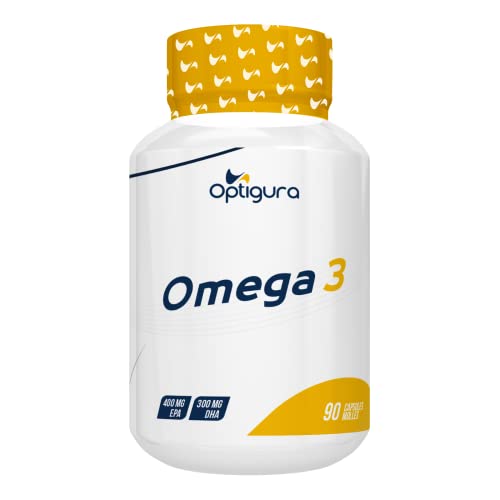 OPTIGURA - Omega 3 - Acides Gras d’Huile de Poisson contenant de l’EPA et du DHA - 90 Capsules Molles Cover