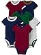 Simple Joys by Carter’s Baby Jungen Kurzärmeliger Body, 6er-Pack, Burgunderrot/Grün/Marineblau, 0 Monate