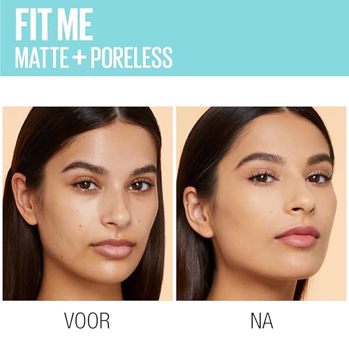 Maybelline New York Make Up, Fit Me. Matte + Poreless Make-Up Nr. 220 Natural Beige, Mattierend und porenverfeinernd, Alle Hauttypen, 30 ml