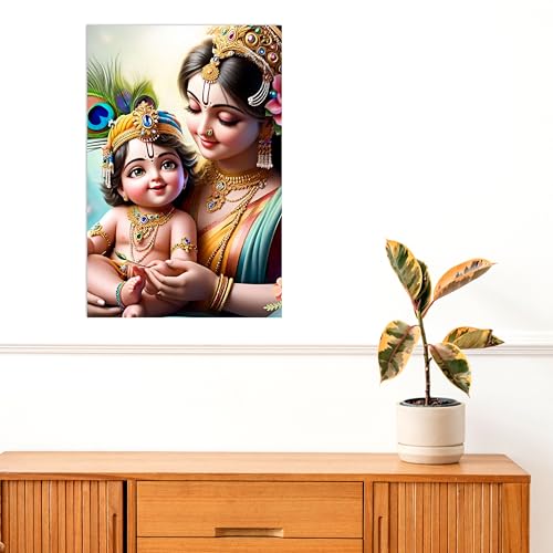 Image of Twinster Paper Bal Krishna Posters Photo For Pregnant Women, Baby Poster Self Adhesive (Size 45 Cm By 30 Cm) Pack Of 1 (Design 9)