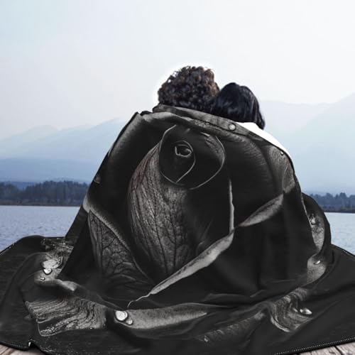 Couverture en microfibre douce rose noire fini les plaids rêches qui grattent - 8