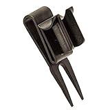 GolfJOC US Patent 4 in 1 Golf Accessory Tool – Cigar Holder, Cigar Clip, Divot Tool, Club Caddy, and Putter Holder, Black, 8 x 4.5 x 2-Inch