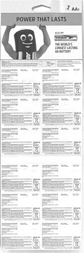 Energizer Alkaline Power AA Batteries - Long-Lasting Performance, Leak-Proof Design, Pack of 12