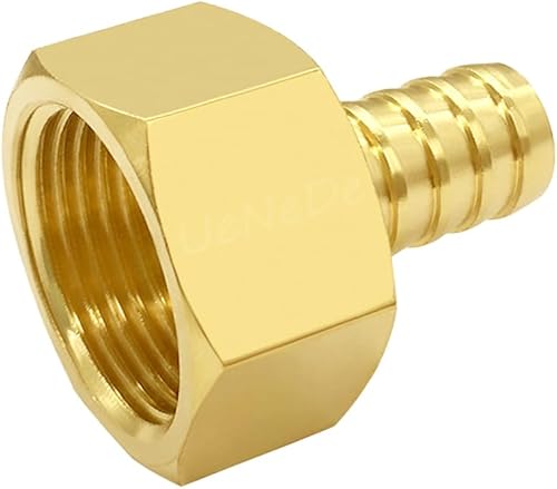 Miniatura 10 de 6 accesorios de púas de manguera de latón de 1/4 pulgadas NPT hembra a 5/16 pulgadas, conector adaptador de púas incluye 6 abrazaderas de acero