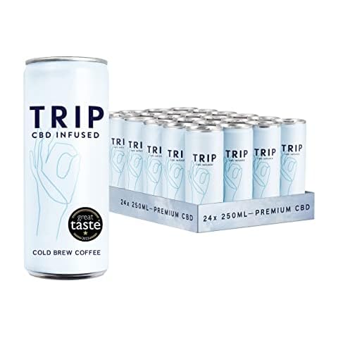TRIP CBD Infused Cold Brew Coffee (Pack of 24 x 250 ml) | A deliciously rich, Guatemalan specialty grade coffee, infused with 15 mg CBD | Vegan, Gluten- and Dairy-free, no added sugar Cover