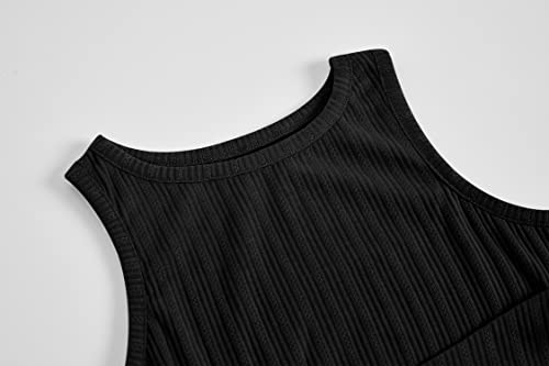 Batermoon Girls Summer Dress Kids Fashion Ribbed Knit Sleeveless Tie Twist Slim Fit Party Dresses for 5-14 Years4