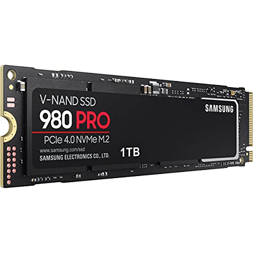Image of Samsung 980 PRO 1TB PCIe SSD - 7,000 MB /s 4.0 x 4 M.2 NVMe Gen4 Internal Gaming Solid State Drive with V-NAND Technology for Laptops Desktops and Crypto Chia Mining