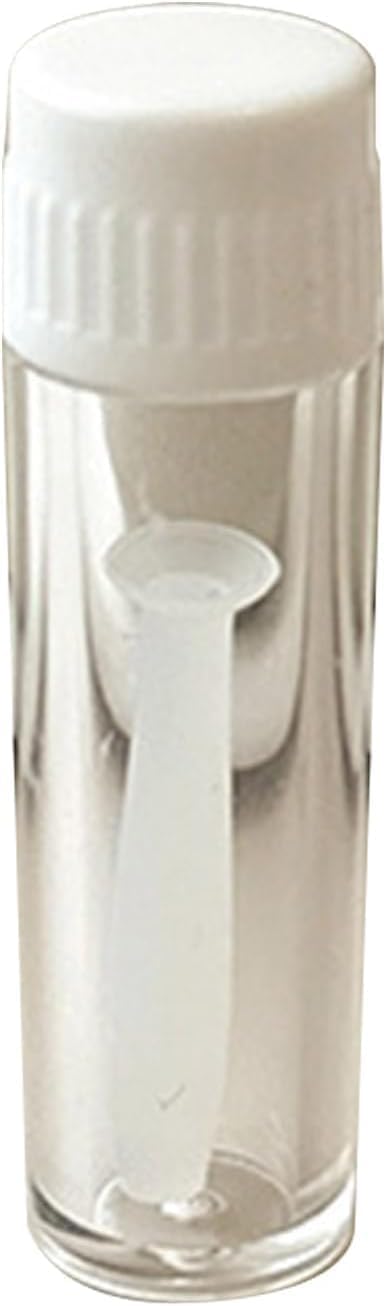 Herramienta de silicona para quitar lentes de contacto, émbolo ergonómico para lentes de contacto blandas y duras, agarre higiénico con estuche de almacenamiento, color blanco