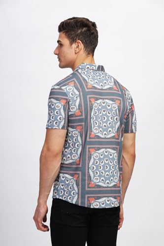 Image of BULLMER Trendy Regular Fit Printed Causal Shirt for Men - Pack of 1