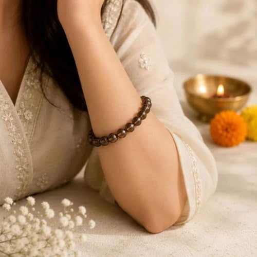 Image of Beaded Bracelet for Men & Women | Stretchable Handmade Prayer Meditation Yoga Wrist Bracelet | Stylish Everyday Wear | Free Size